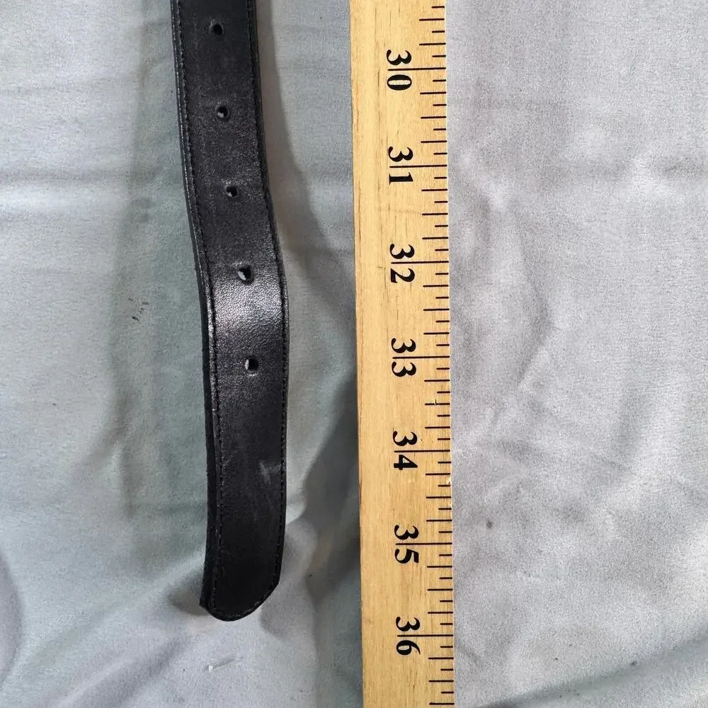 Vintage Justin 1993 Western Concho Belt Black Leather Size 30 USA Cowboy Cowgirl